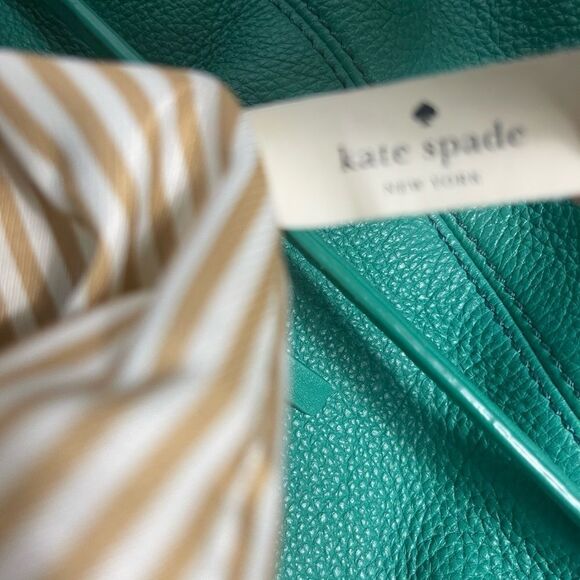 Kate Spade Cobble Hill turquoise green Leather Satchel/Crossbody bag . - Picture 9 of 15
